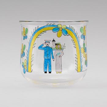 SKÅL, glas, Gunnar Cyrén, Orrefors Expo.