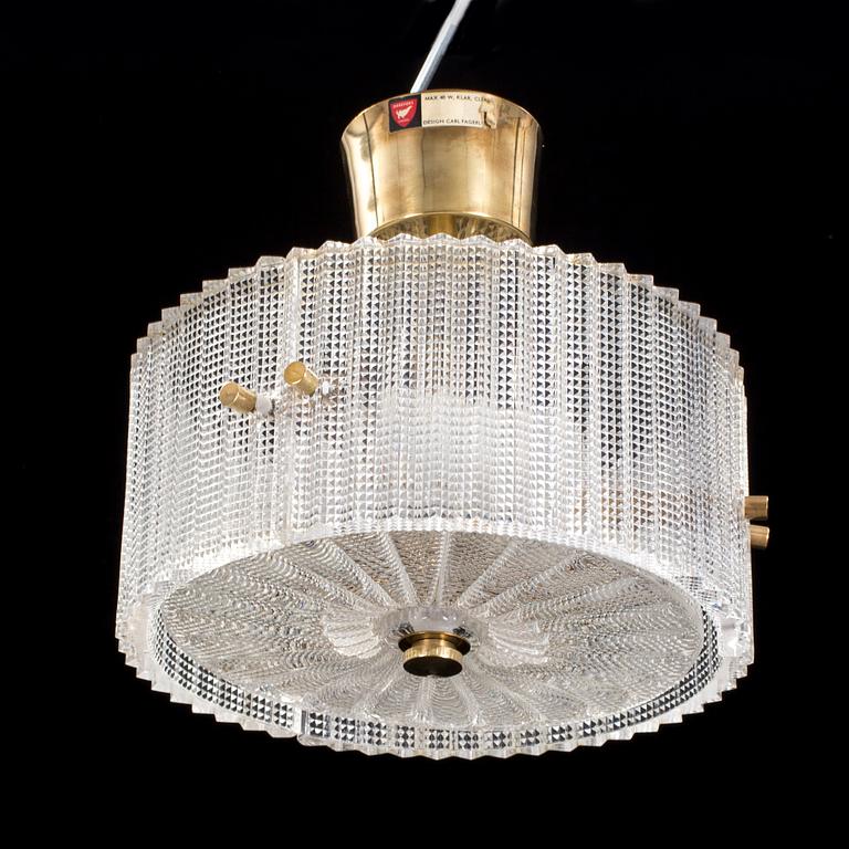 TAKLAMPA, glas. Carl Fagerlund, Orrefors. 1900-tal.