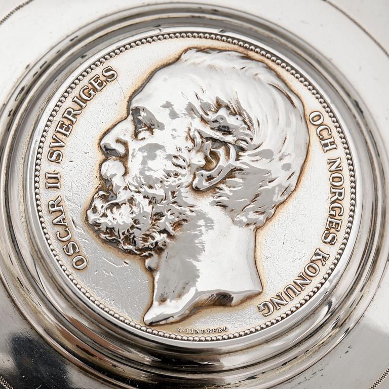 STOP, silver, barockstil, CG Hallberg Stockholm 1900. Vikt ca 780 gram.