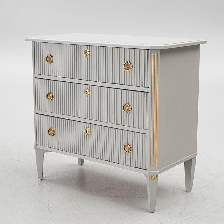 A Gustavian style chest of drawers, mid-20th century.