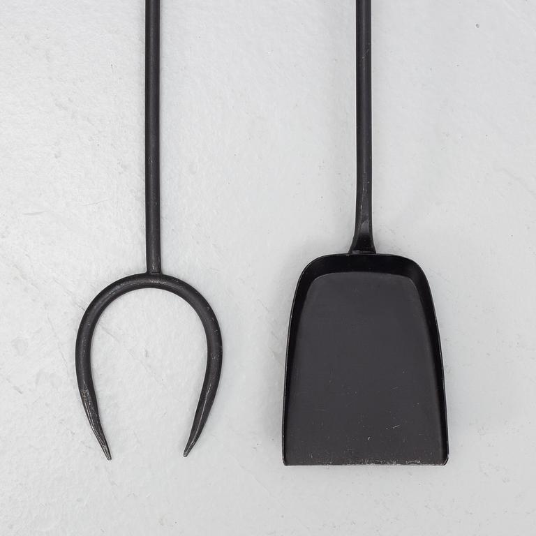 Gunnar Ander,  brasutensilier/brasset, 3 delar, Ystad Metall, 1900-tales andra hälft.