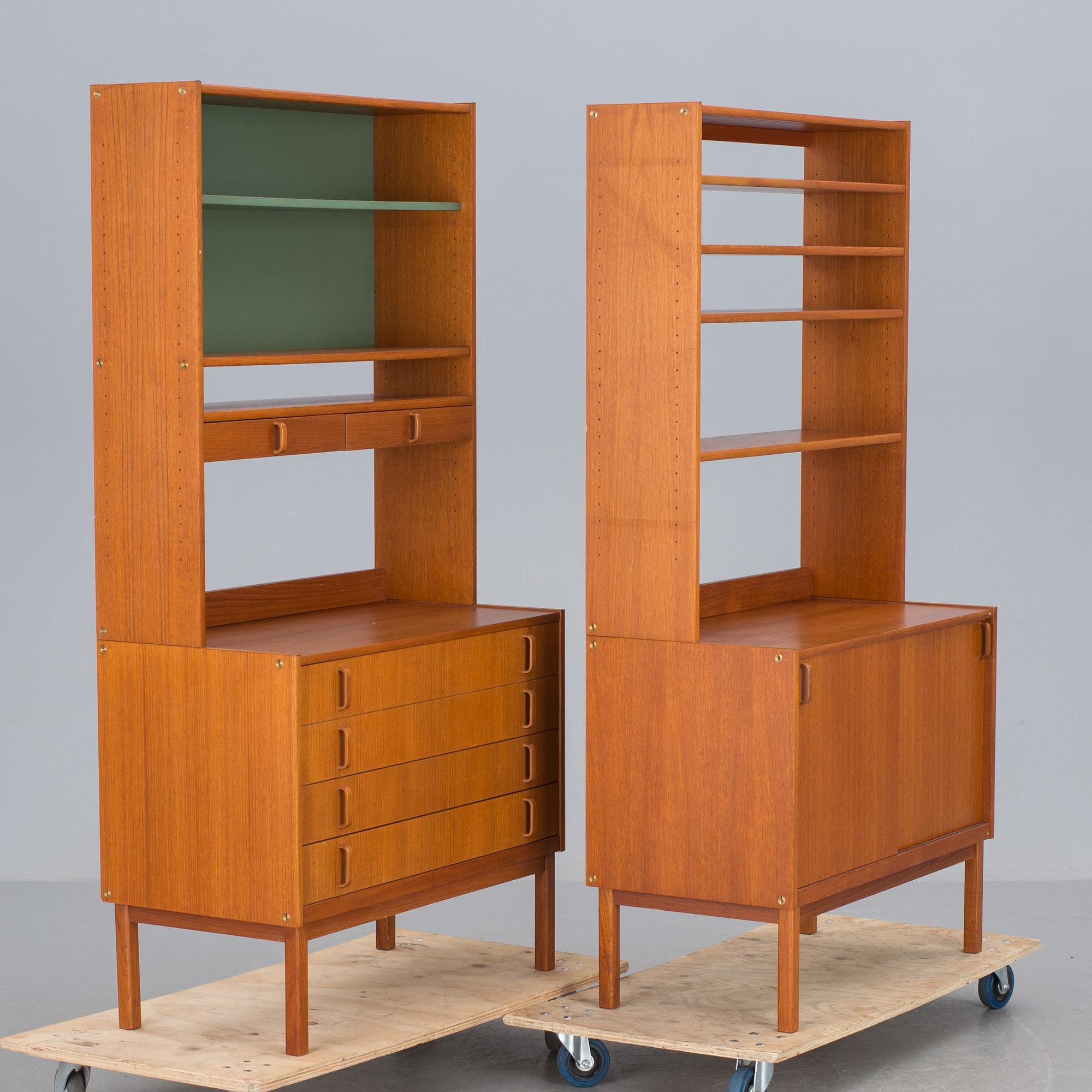 BOKHYLLA, 2 delad, Bertil Fridhagen, Bodafors 1963.