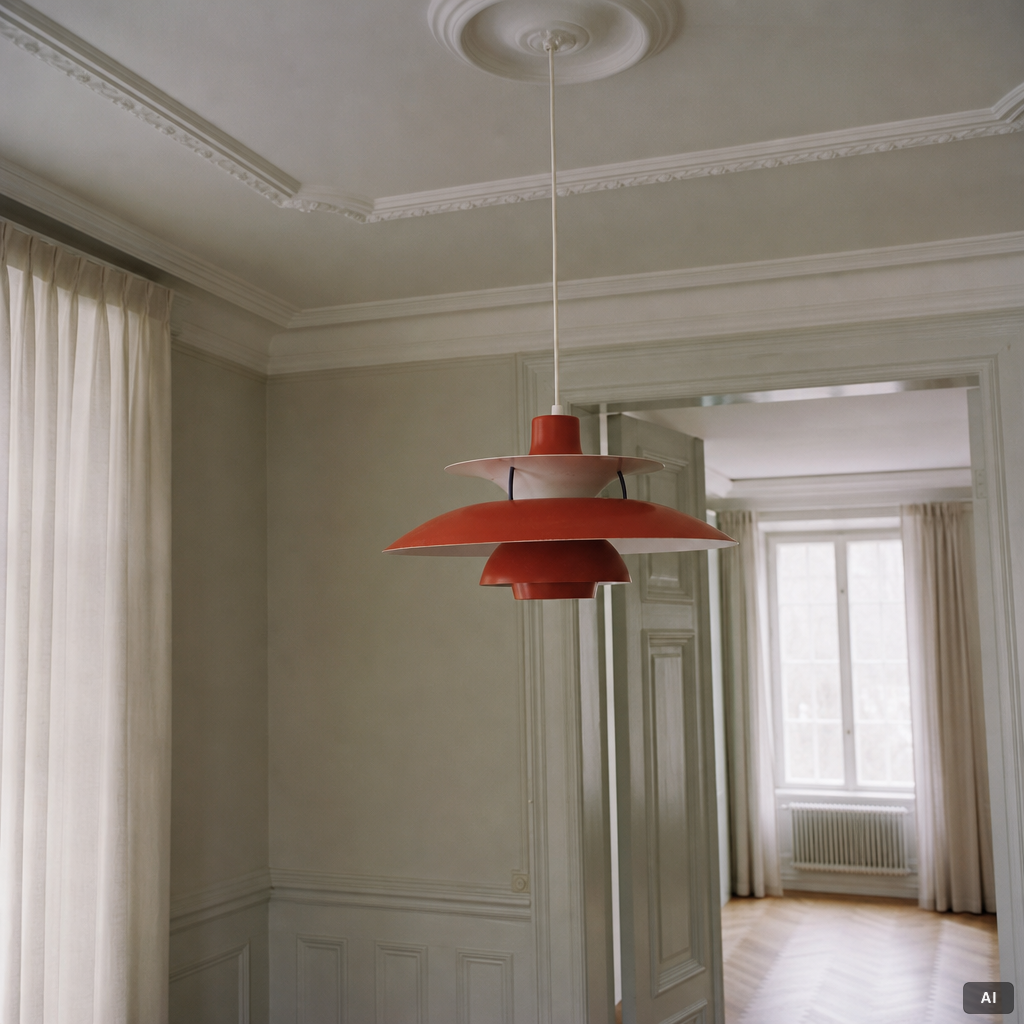 Poul Henningsen, a ceiling lamp, 'PH5', Louis Poulsen, Denmark.