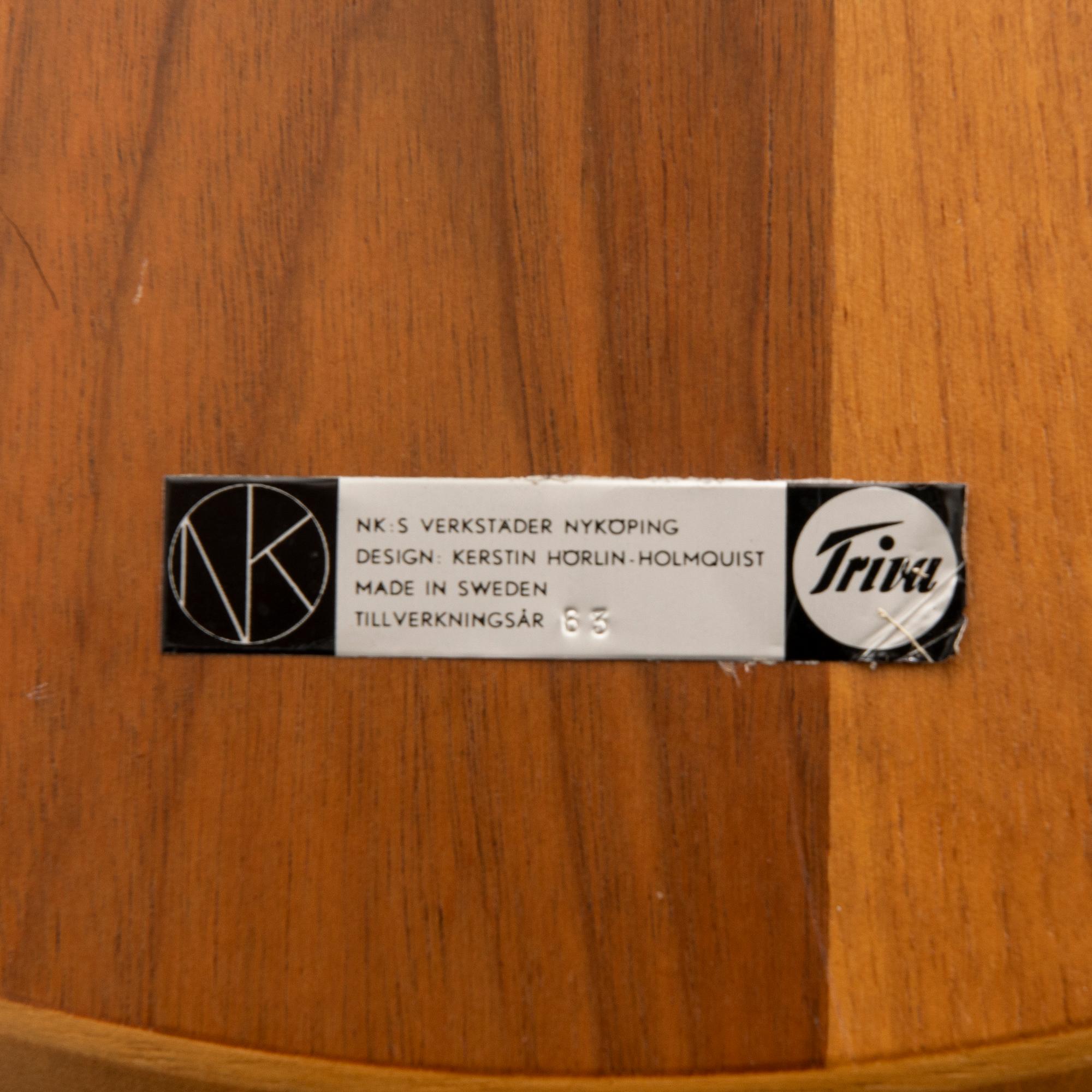 Kerstin Hörlin-Holmquist, Table, "The Apple", from the series "Paradise", Triva, Nordiska Kompaniet, 1963.