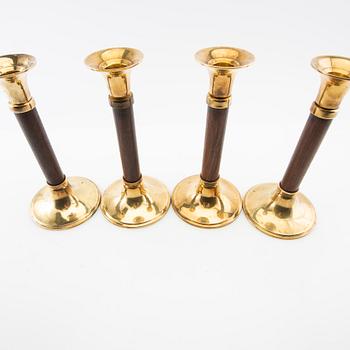 Candle holders 4 pcs, Grillby Brass second half of the 20th century.