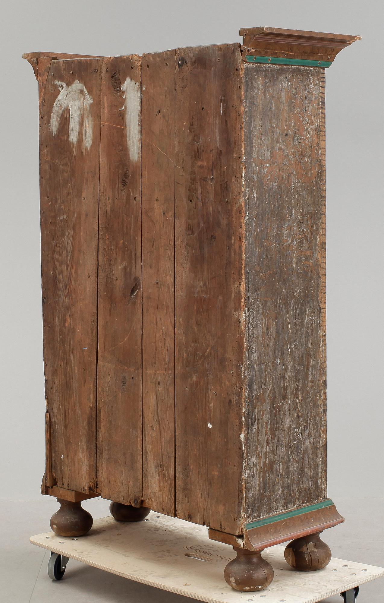 SKÅP, allmoge, Norra Uppland/Roslagen, delvis tidigt 1800-tal.