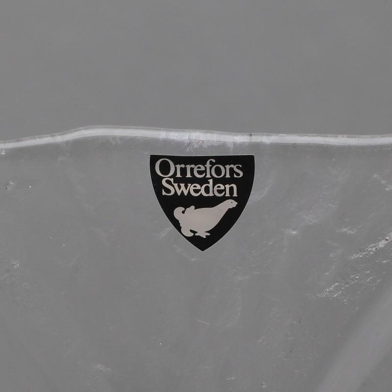 SERVISDELAR, 27 delar, glas, Orrefors, 1900-talets andra hälft.