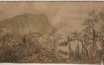 Yun Shouping (Nantian), attributed to, A Chinese scroll painting, attributed to Yun Shouping,  惲壽平; 1633 – 1690).