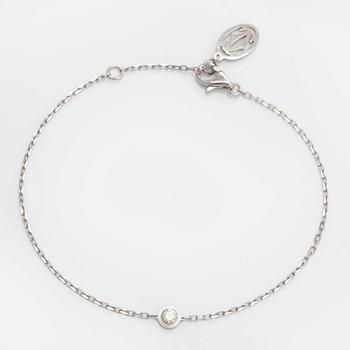 Cartier, rannekoru, "d'Amour", 18K valkokultaa, timantti, n. 0.05 ct.