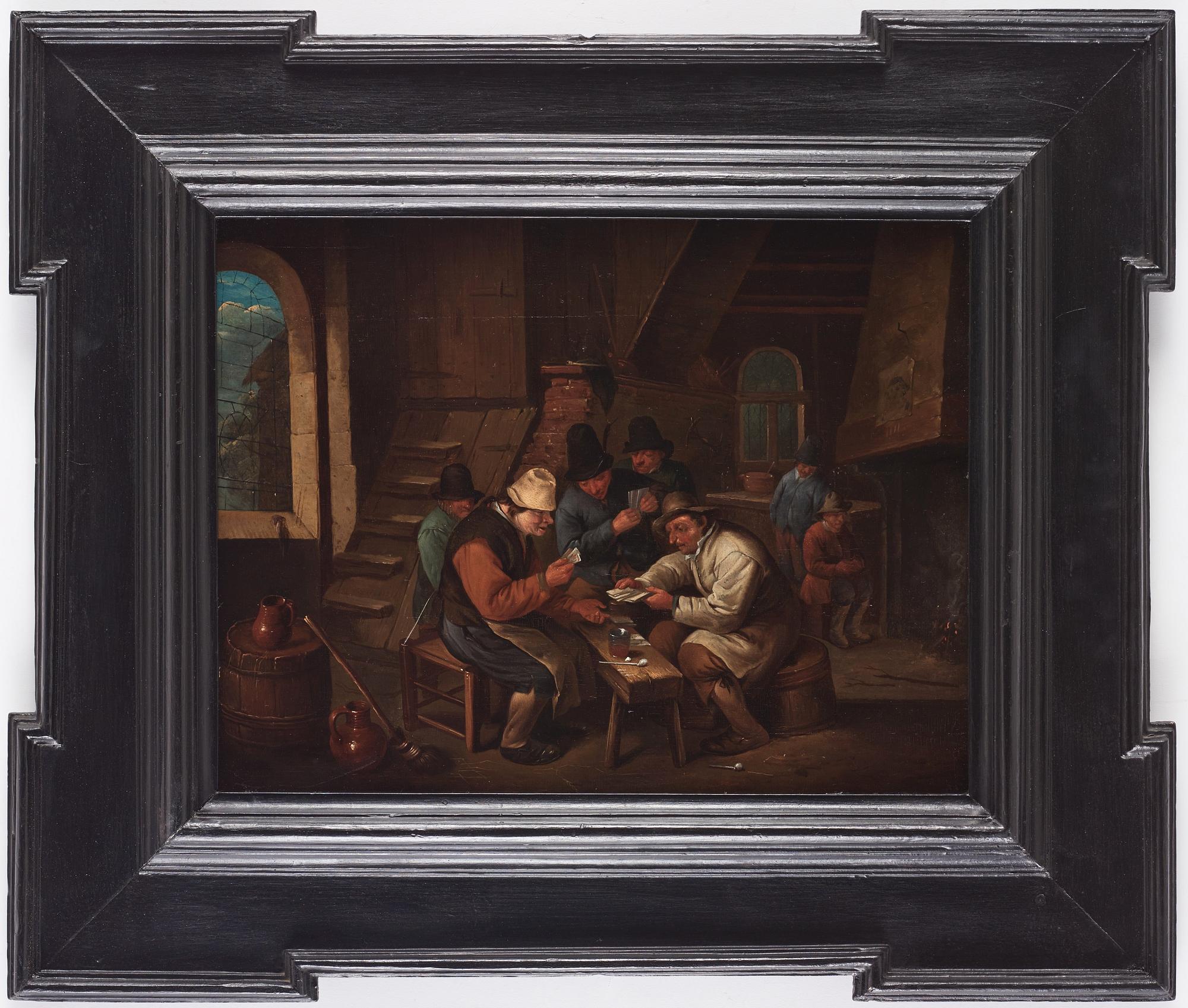 Adriaen van Ostade Follower of, The card players.