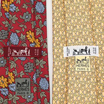 HERMÈS, two silk ties.