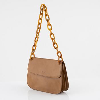 Prada, A beige leather and acrylic chain bag.