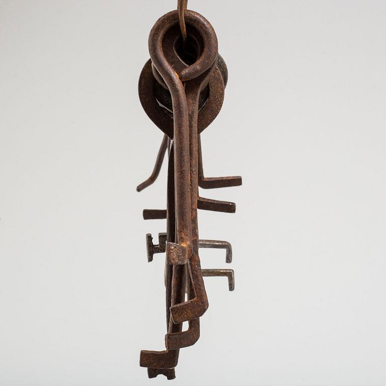 A set of 13 iron picklocks, 18th century.