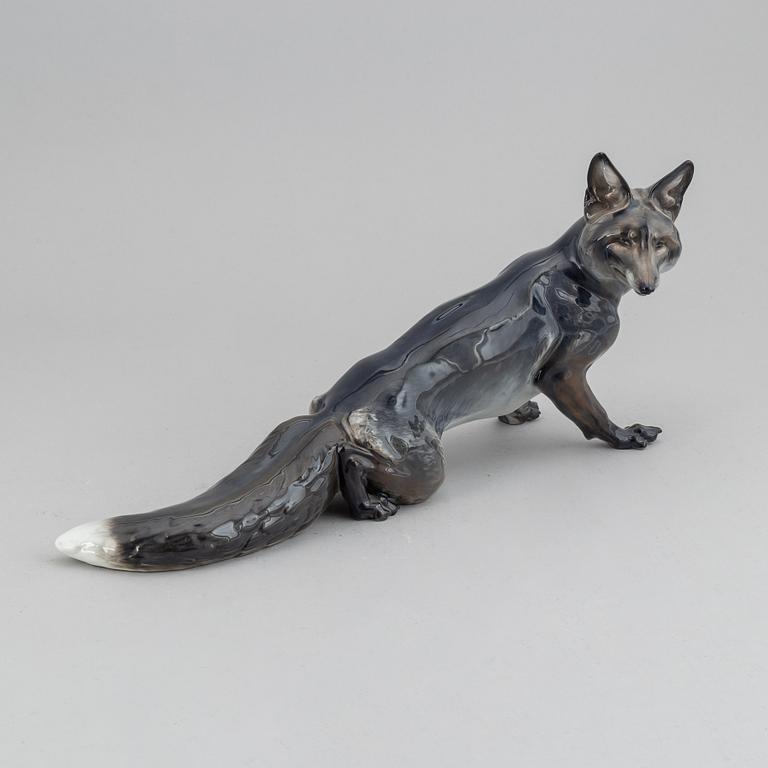 Theodor Kärner, a porcelain figure of a fox, Rosental, Germany.