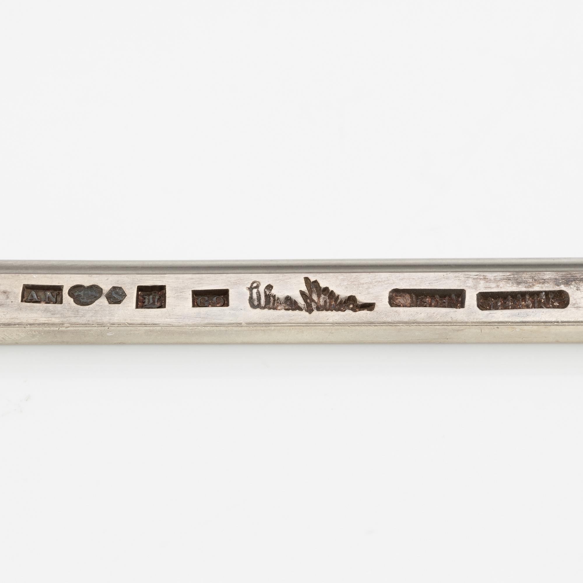 Wiwen Nilsson, three brooches, sterling silver, Lund 1956, 1957 and 1958.