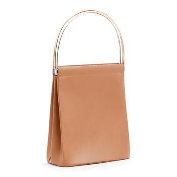 CARTIER, a beige leather handbag, "Cage".