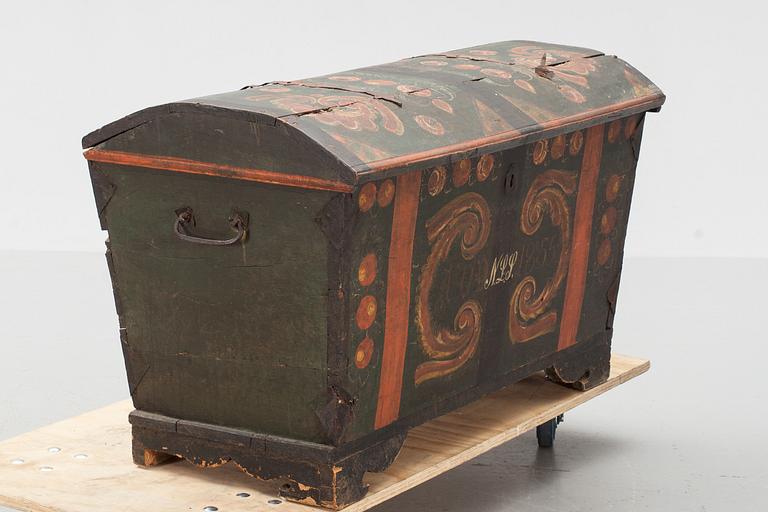 KISTA, allmoge, Skåne, bär datering 1855.