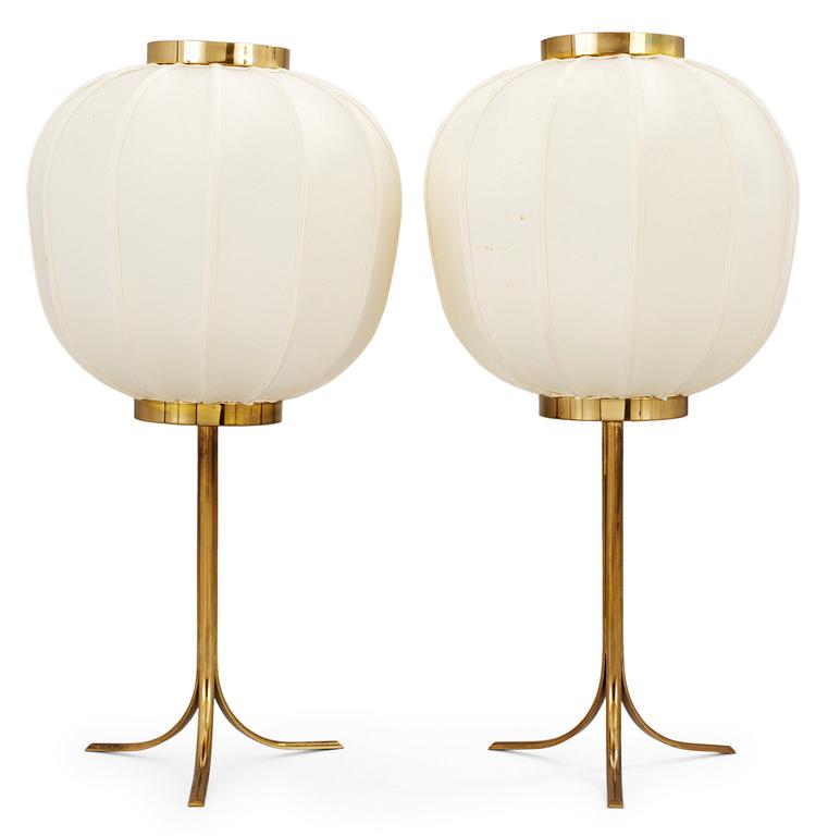 A pair of Josef Frank brass table lamps, model G 2349, Svenskt Tenn.