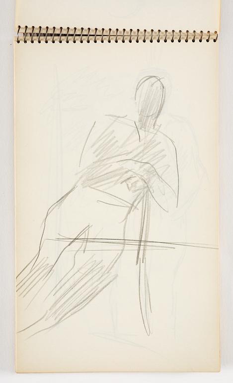 Lotte Laserstein, 3 skissböcker med blyertsteckningar.