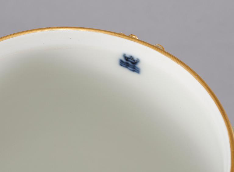 LOCKURNOR, ett par, porslin, Royal Copenhagen, tidigt 1900-tal.