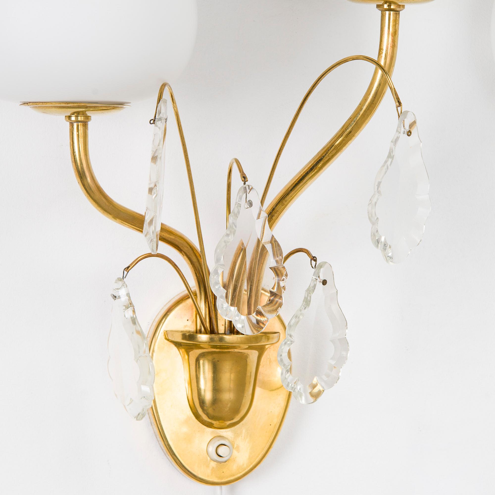 A pair of mid-20th century wall lights, Valinte, Finland.