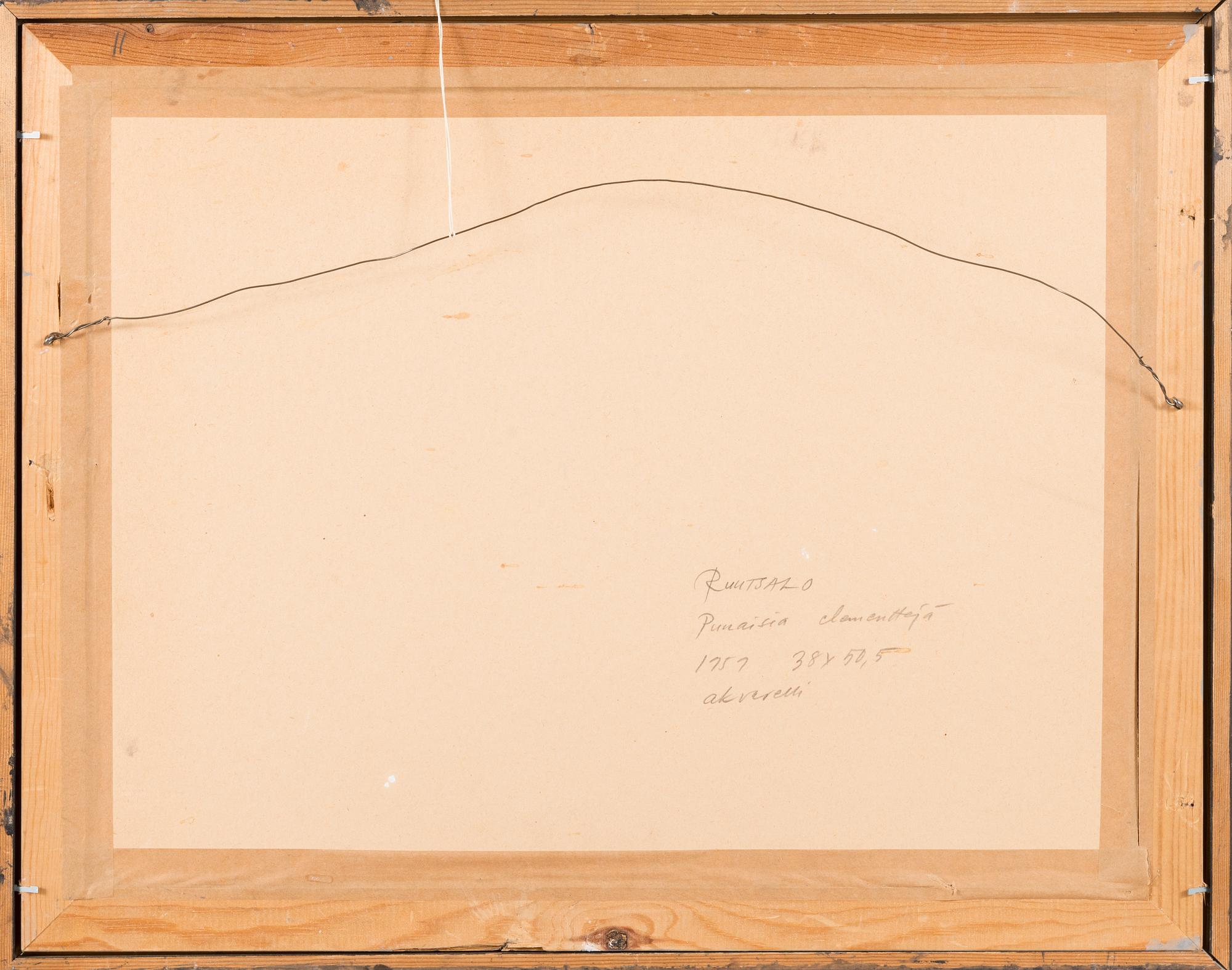 EINO RUUTSALO, watercolor, signed and dated 1959.