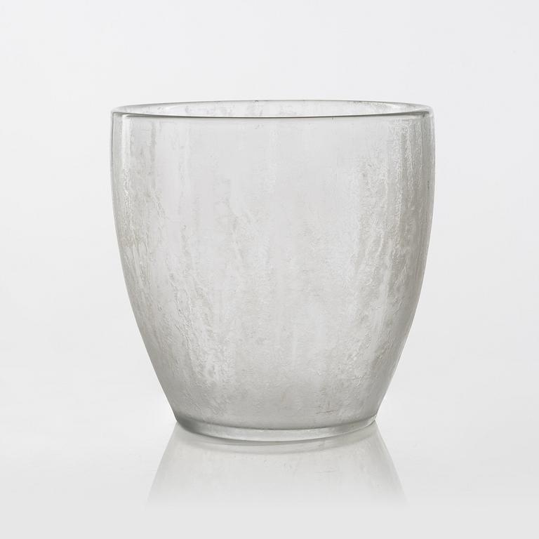 Vicke Lindstrand, champagnekylare, glas, "Iced", Orrefors, 1930-tal.