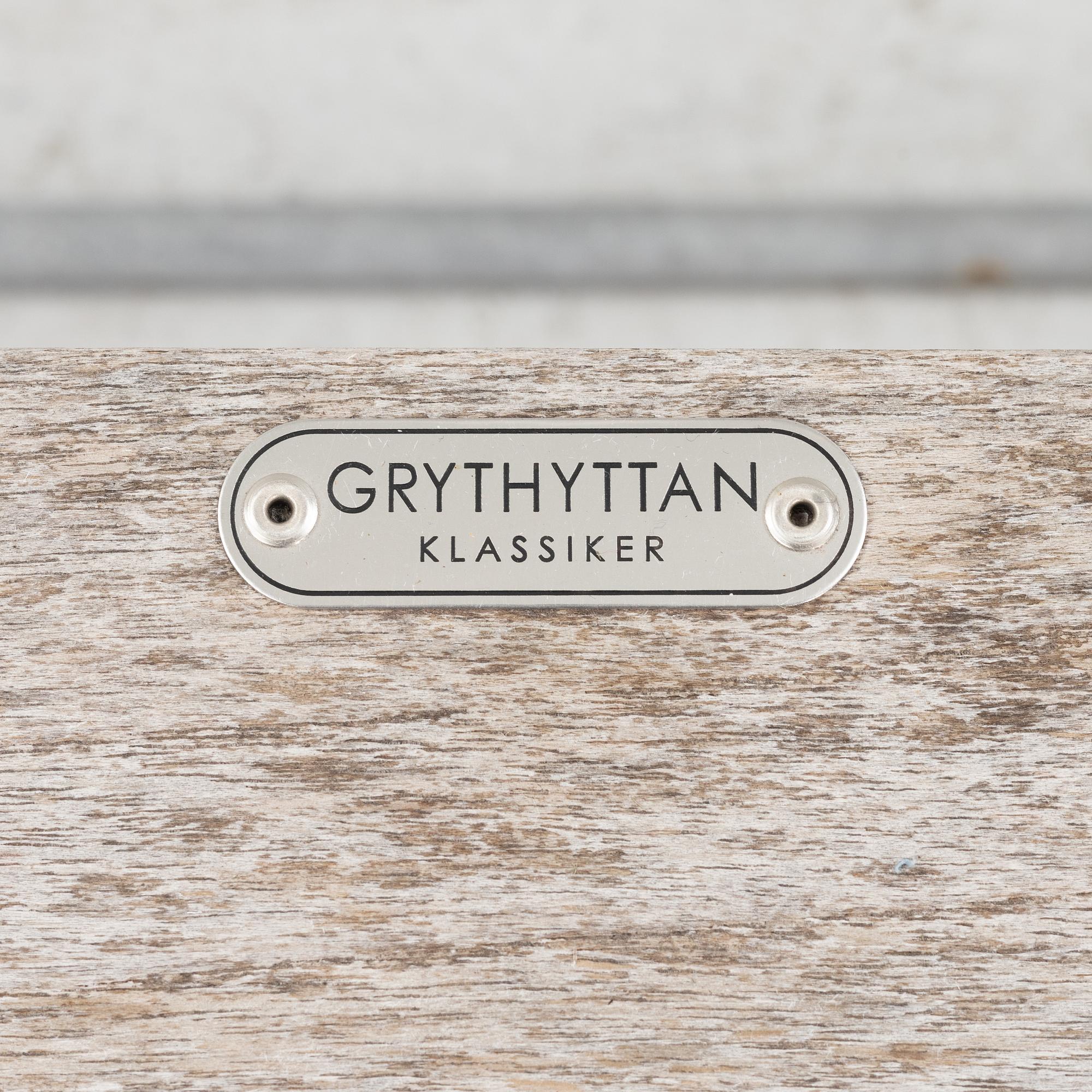 Arthur Lindquist, matbord och 8 karmstolar modell A2, Grythyttans stålmöbler, 2000-tal.