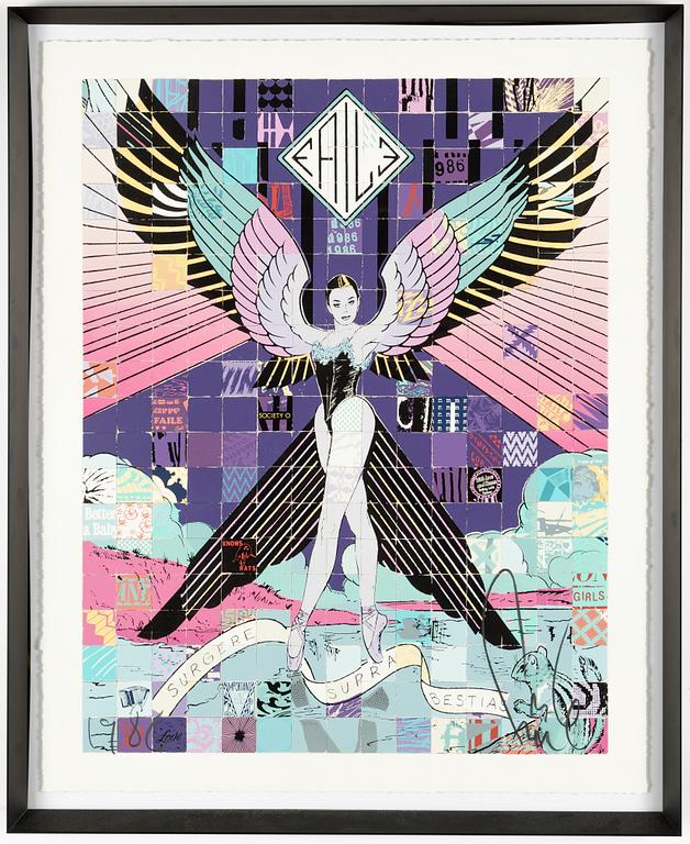 FAILE, silkscreen in colours, 2013, signed.