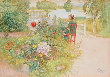 Carl Larsson, "Sommar i Sundborn" / "Flicka i trädgård".