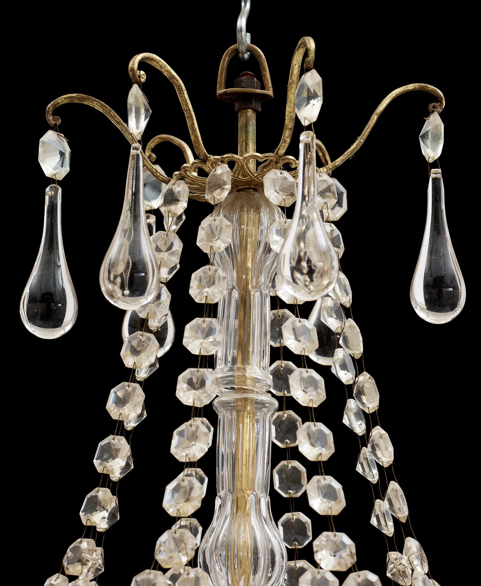 LJUSKRONA, oscariansk, 1800-talets slut. Höjd ca 60 cm.