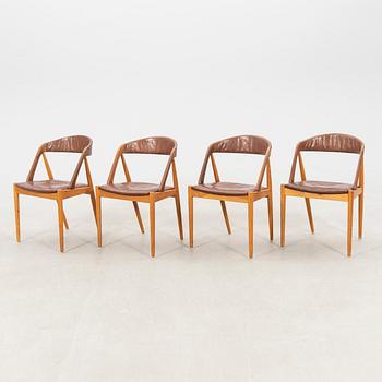 Kai Kristiansen, 4 "Pige" chairs, Denmark, mid-20th century.