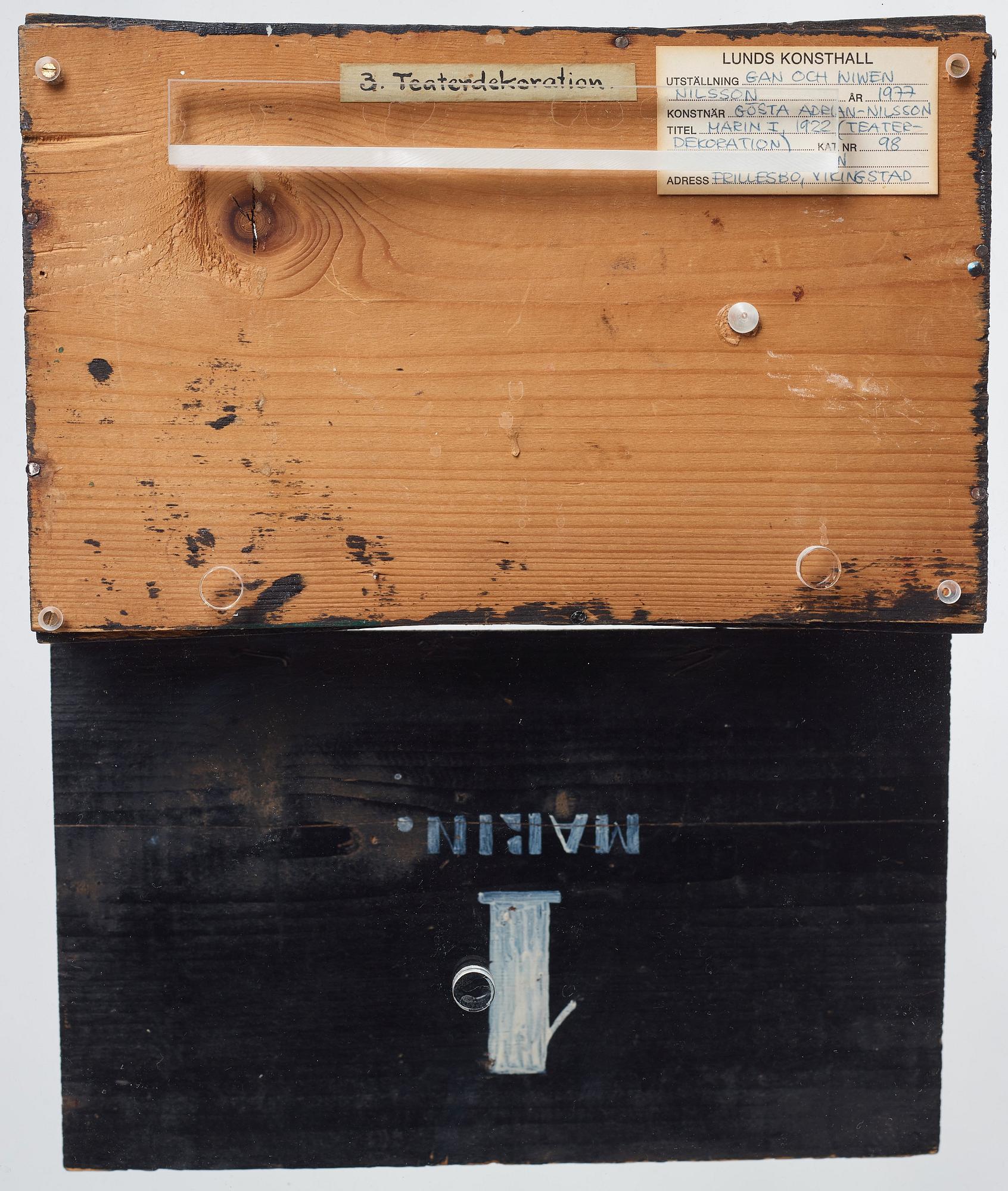 Gösta Adrian-Nilsson, Marin 1 (Theater decoration).