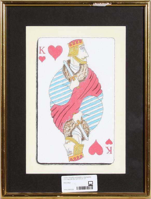 SIGVARD BERNADOTTE, färglitografier, 2 st, e sign, dat -84 o numr 120/150.