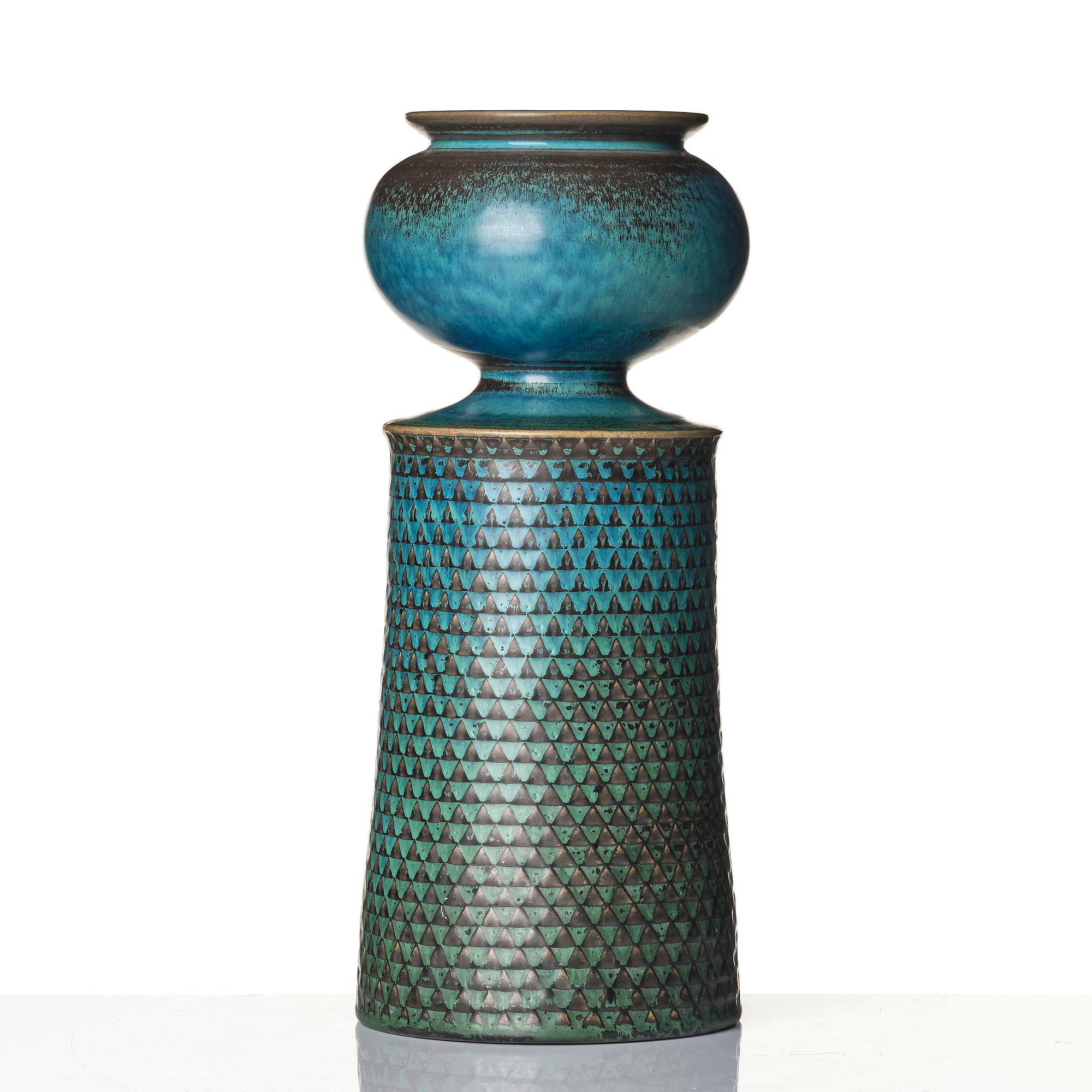 Stig Lindberg, vas, stengods, Gustavsbergs Studio 1962.