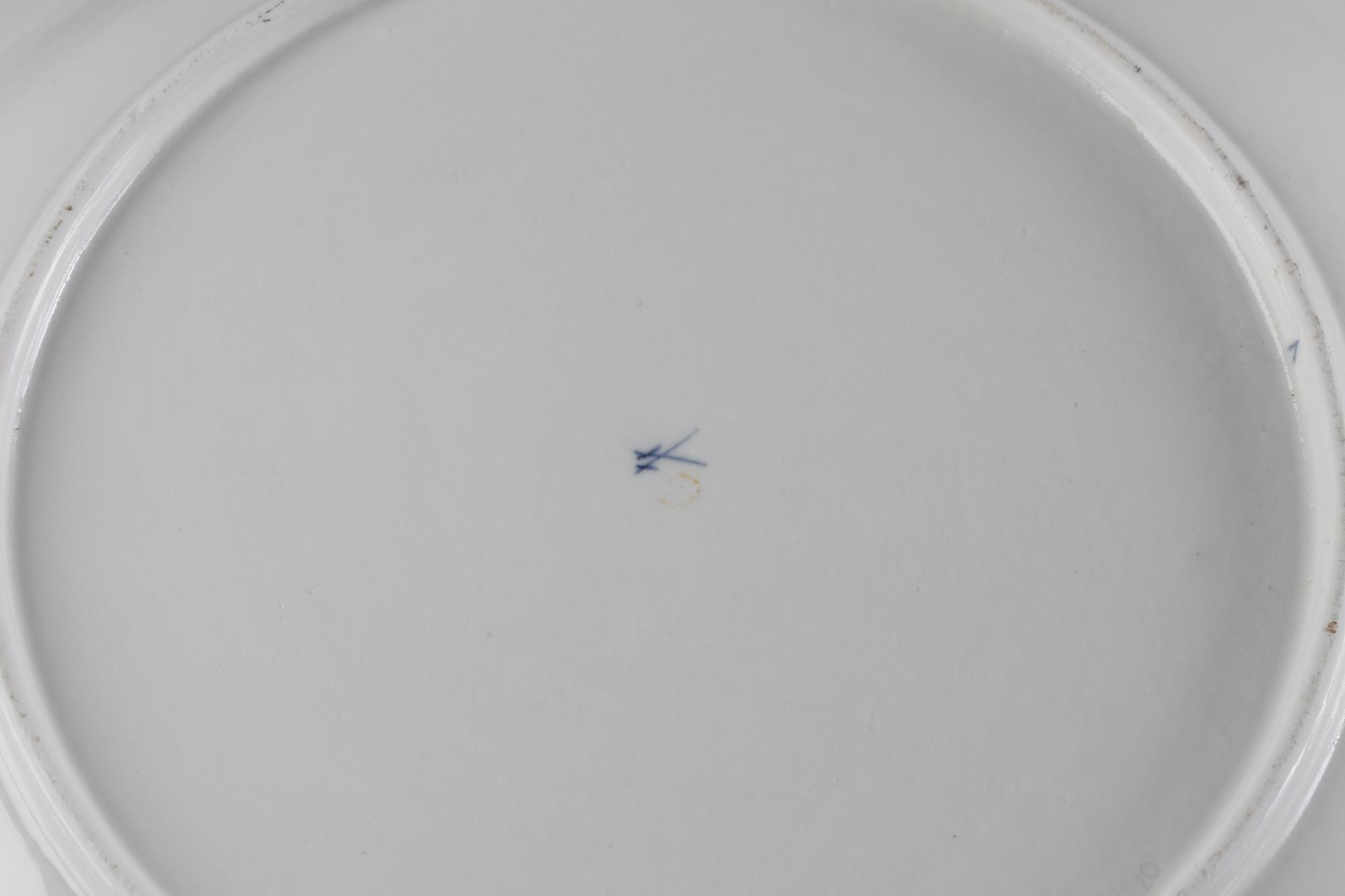 SERVISDELAR, 7+2, delar, porslin, Berlin, Meissen, Rudolstadt, 1800-tal.