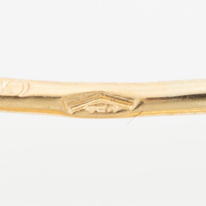 Örhängen 18K guld med odlade barocka sötvattenspärlor och briljantslipade diamanter.