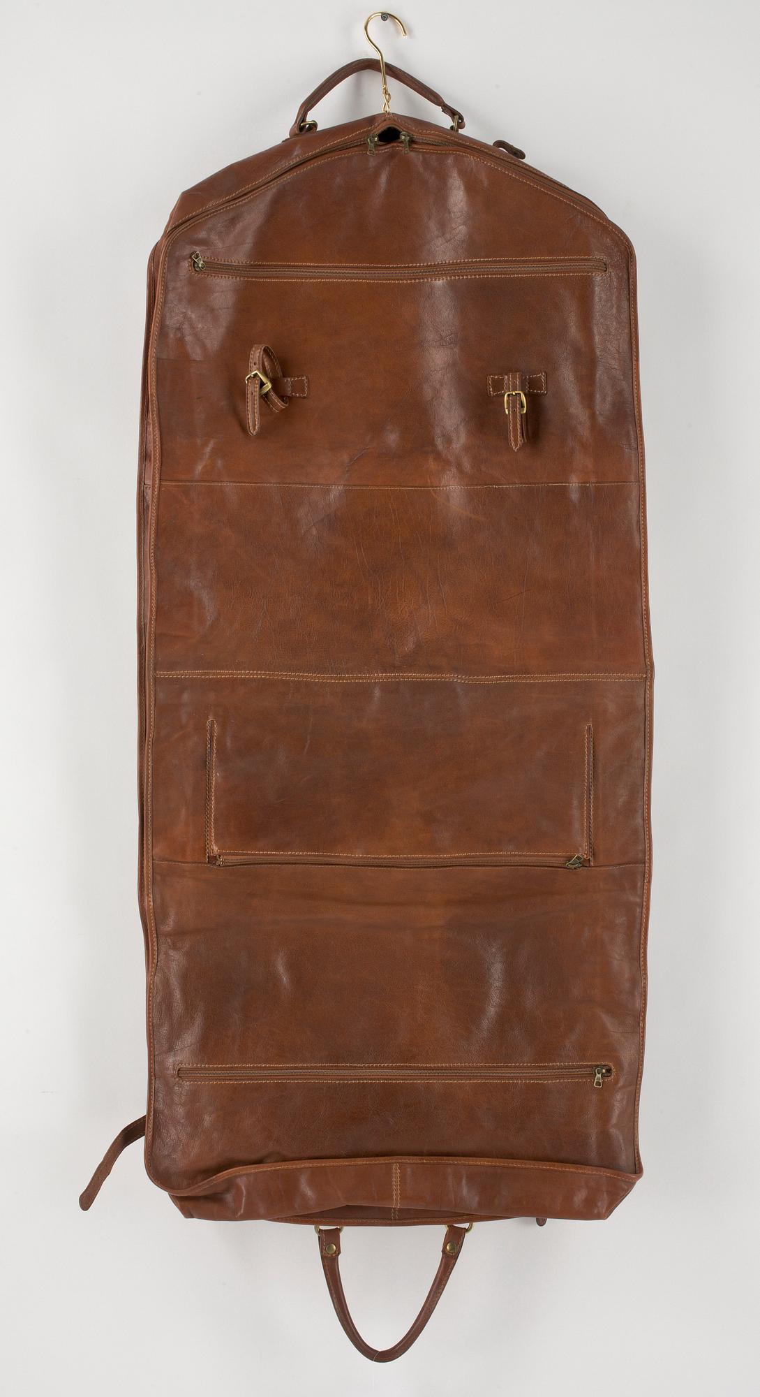BAG SAMT KOSTYMVÄSKA, läder, märkta ellecieffe, Firenze Italia, sent 1900-tal.