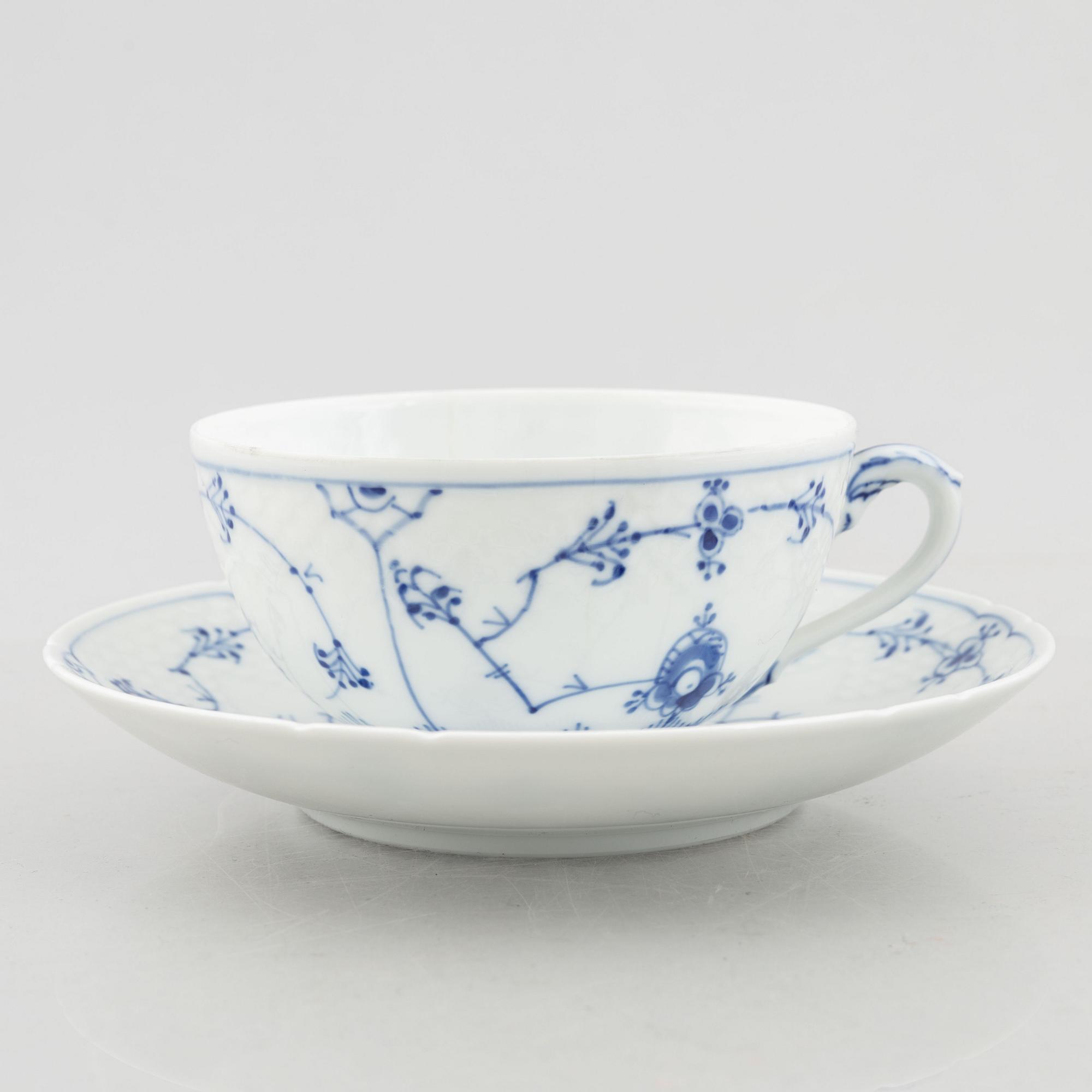 A 30-piece porcelain "Blue fluted" coffee service, Bing & Grøndahl, Denmark.