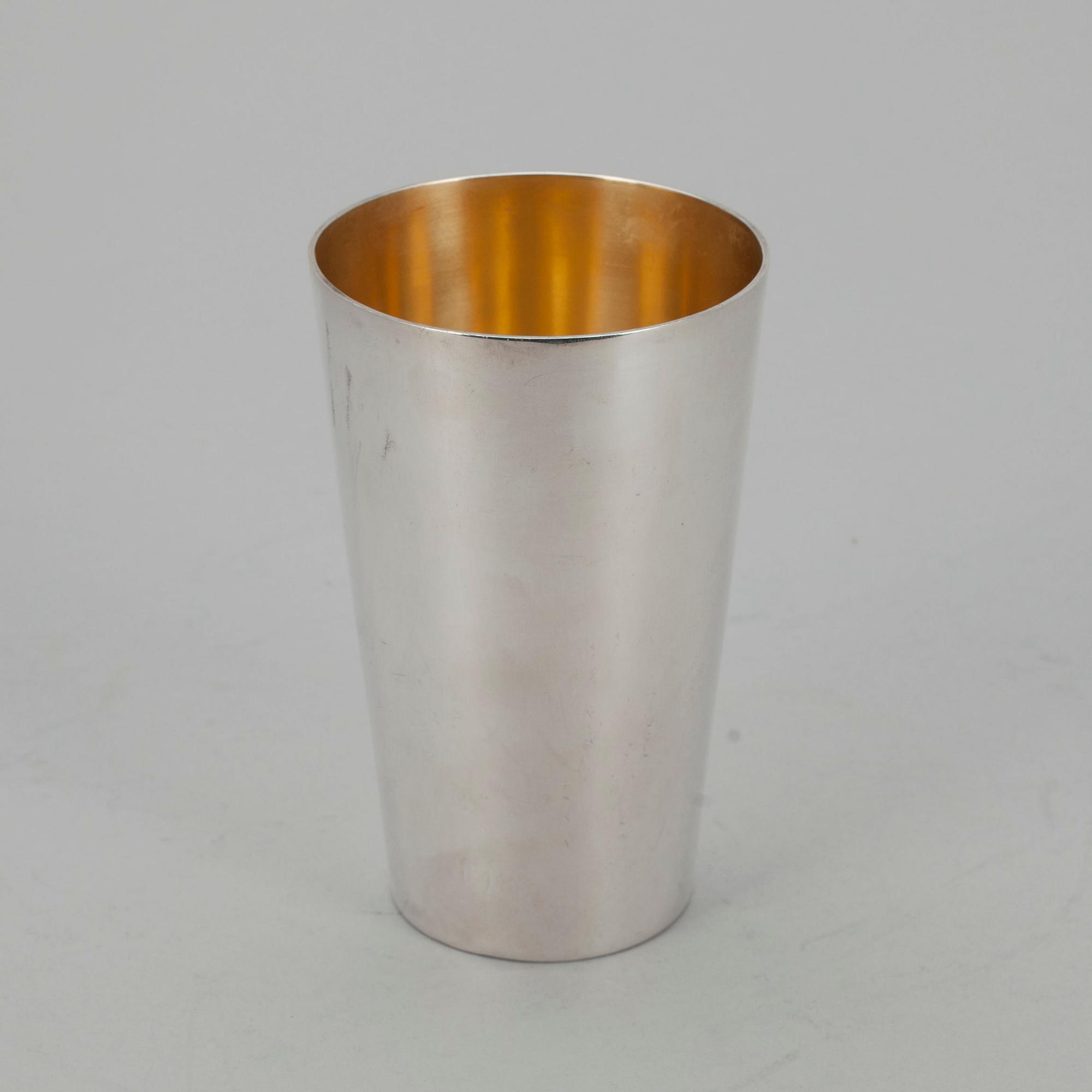 BÄGARE, silver, Hjalmar Fagerroos, Helsingfors 1901. Vikt 175 g.