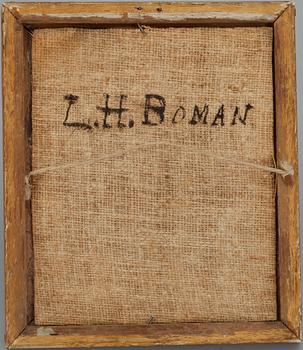 LARS HENNING BOMAN, troligen. Olja på duk, märkt a tergo L.H. Boman.