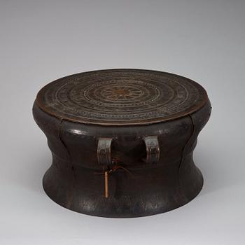 An archaistic bronze drum, presumably Song dynasty (960-1279).