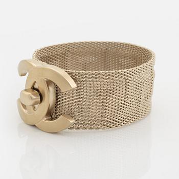 Chanel, a silver tone bracelet, size S.