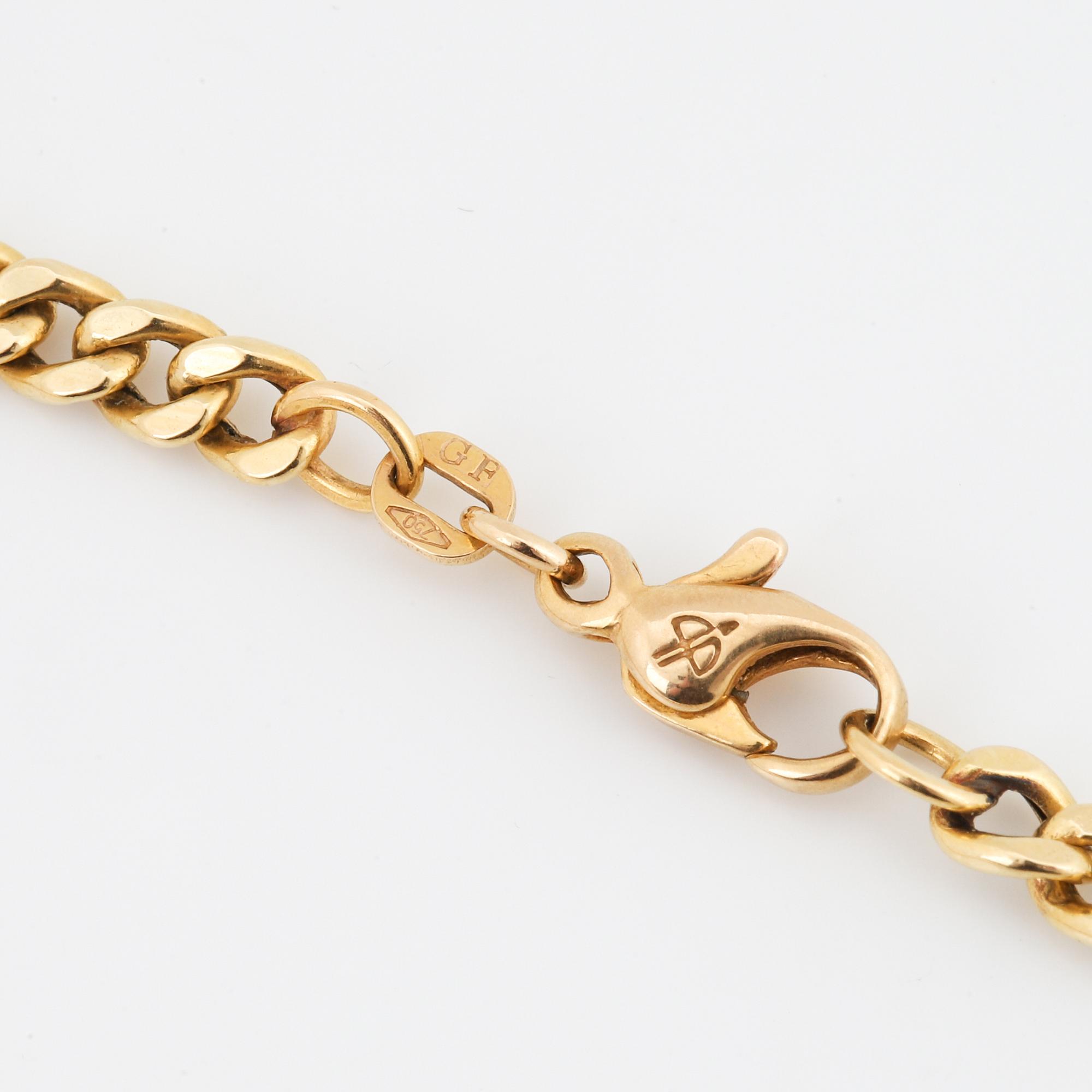 18K gold necklace, Balestra, Italy.