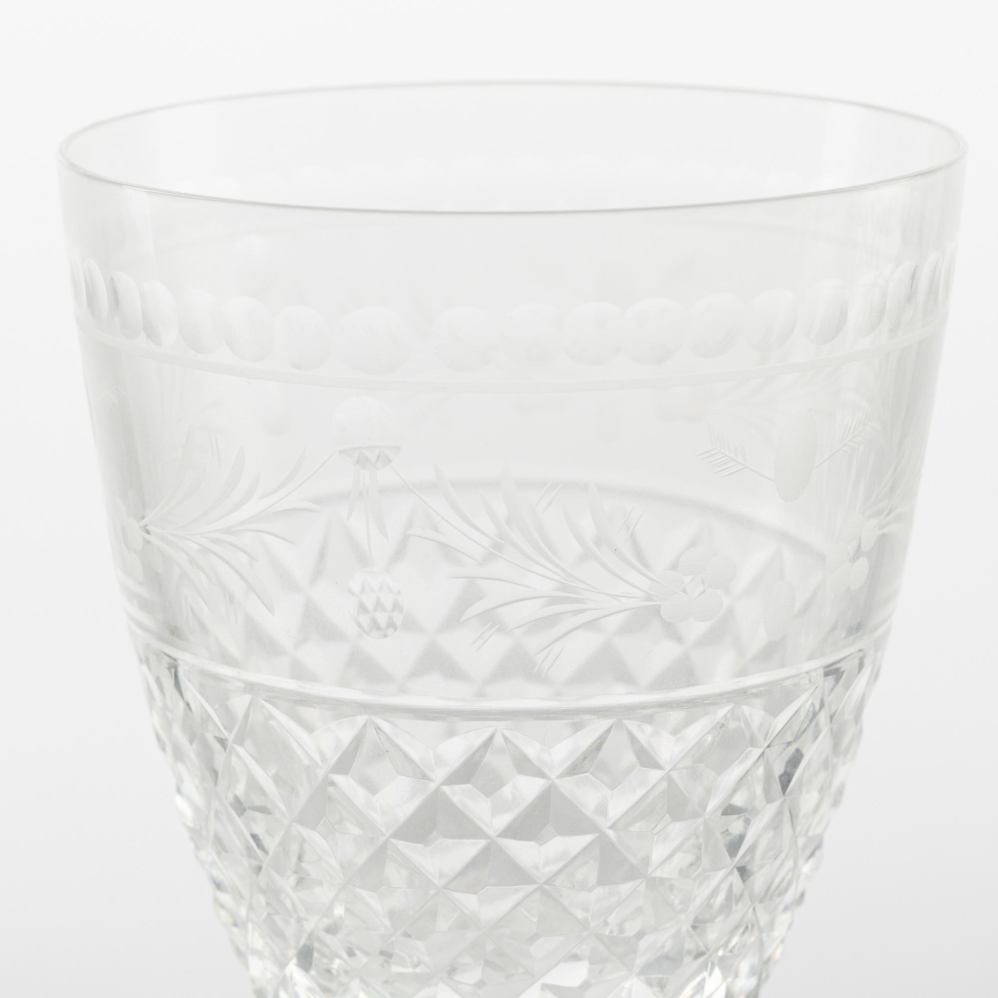 Fritz Kallenberg, glasservis, 74 delar, "Elvira Madigan", Kosta.