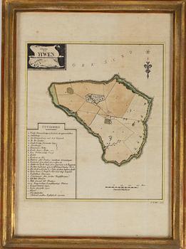 Frederik de Wit, a hand-coloured map of Denmark and Scania, ca 1680.