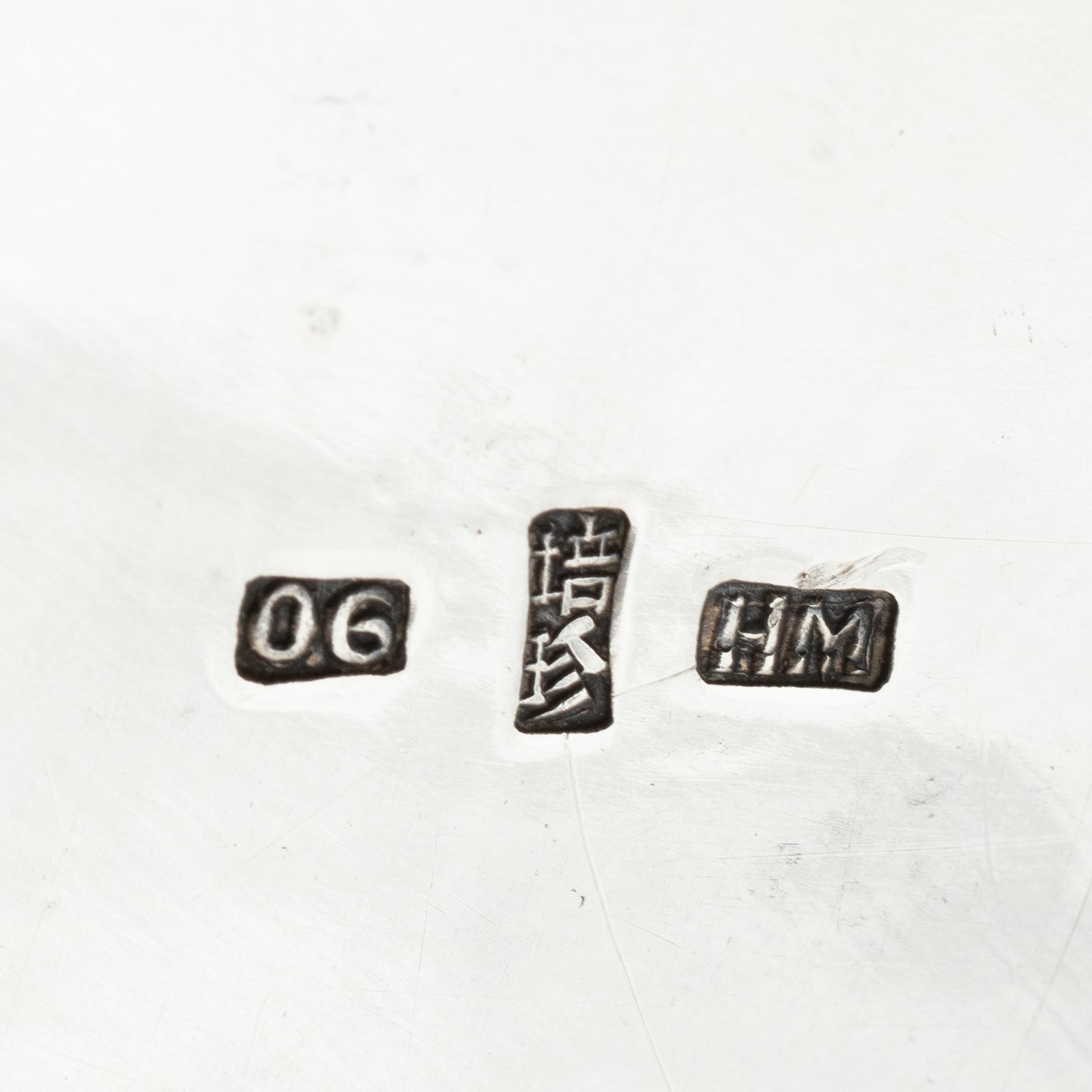 Teservis, fem delar, silver. Wang Hing & Co, Hong Kong & Canton.