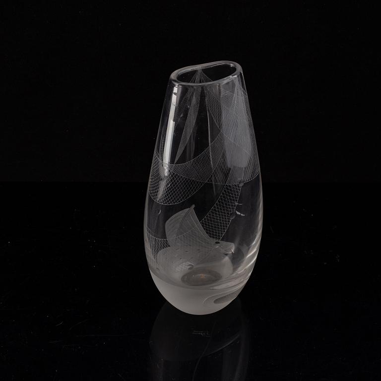 Vicke Lindstrand, vas, glas. Kosta, 1950-tal.