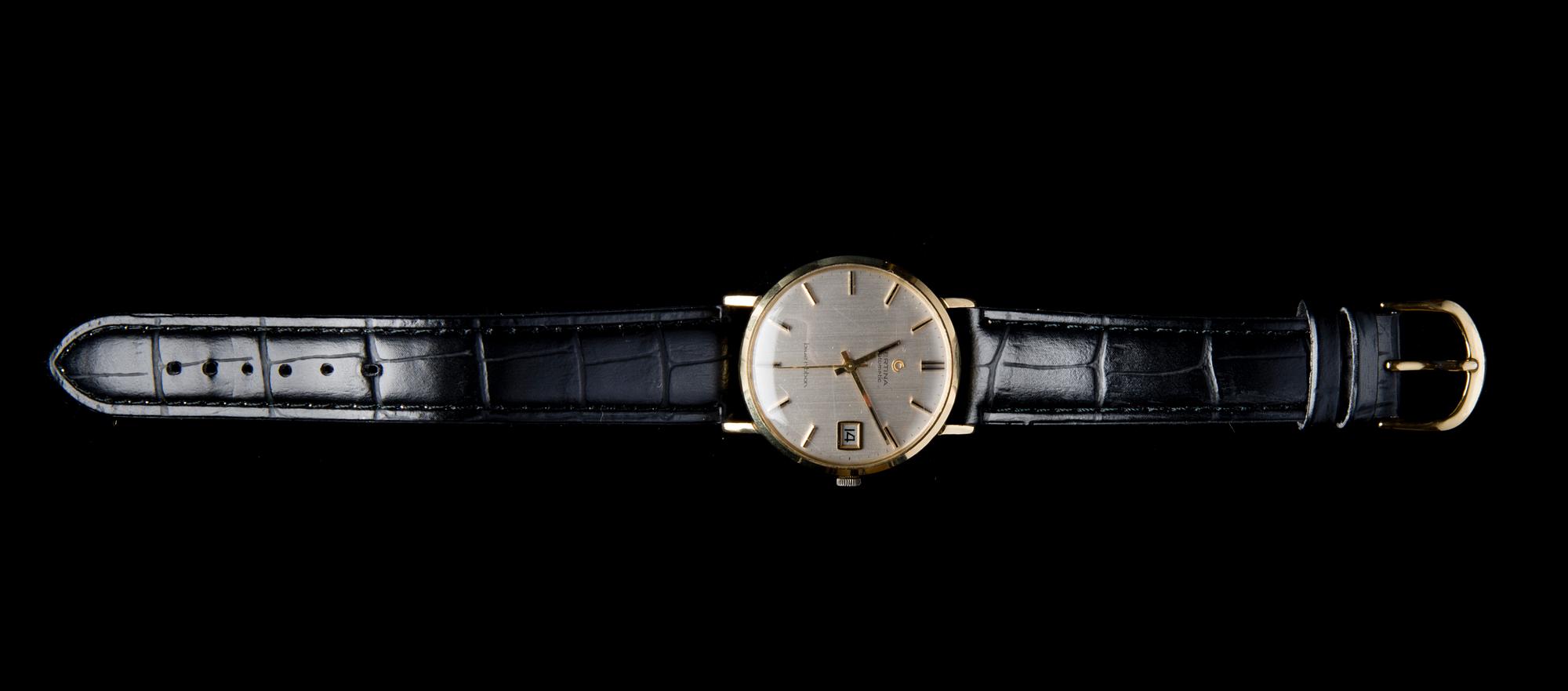 ARMBANDSUR, herr, Certina, guld. Box. 1900-talets slut.
