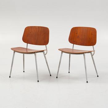 Børge Mogensen, a pair of model 155 chairs, Denmark, mid-20th century.